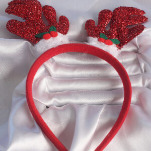 Tegan Yılbaşı Temalı Simli Geyik Boynuzu Figürlü Taç TG27SA1001