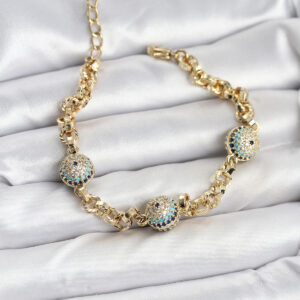 Tegan Xuping VIP Nazarlı Gold Renk Bileklik TG27BB8079