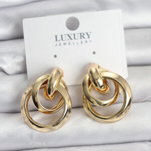 Tegan Gold Renk Halka Model Pirinç Kadın Küpe TG27BKP11350