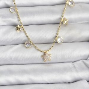 Tegan Pirinç Gold Renk Yıldız Model Kadın Kolye TG27BKO10640
