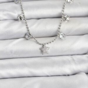 Tegan Pirinç Gümüş Renk Yıldız Model Kadın Kolye TG27BKO10650