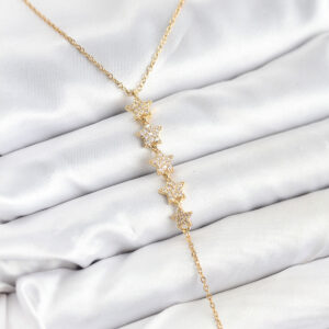 Tegan 316L Çelik Zincir Gold Renk Yıldız Model Y Kolye TG27BKO10660