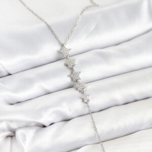 Tegan 316L Çelik Zincir Gümüş Renk Yıldız Model Y Kolye TG27BKO10661