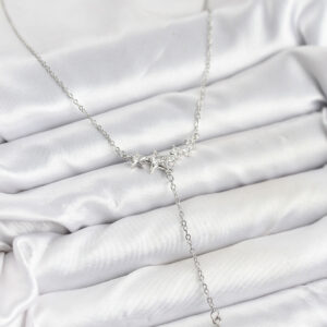 Tegan 316L Çelik Zincir Gümüş Renk Yıldız Model Y Kadın Kolye TG27BKO10667