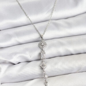 Tegan 316L Çelik Zincir Gümüş Renk Kutup Yıldızı Enerji Model Kadın Y Kolye TG27BKO10673