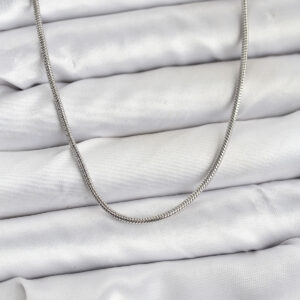 Tegan 316L Çelik Zincir Gümüş Renk 60 cm Yılan Zincir Kadın Kolye TG27BKO10681