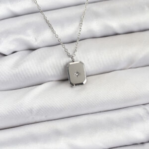 Tegan 316L Çelik Zincir Gümüş Renk Minimal Kutup Yıldızı Model Kadın Kolye TG27BKO10684