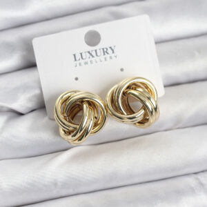 Tegan Pirinç Gold Renk Vintage Sarmal Model Kadın Küpe TG27BKP11358