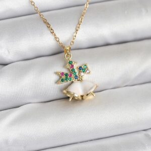 Tegan 316L Çelik Zincir Gold Renk Chirtsmas Bell Model Yılbaşı Temalı Kadın Kolye TG27BKO10706