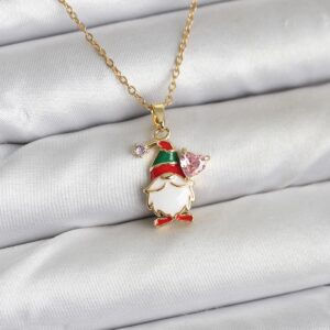 Tegan 316L Çelik Zincir Gold Renk Yılbaşı Teması Kadın Kolye TG27BKO10708