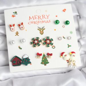 Tegan Yılbaşı Temalı 8 Çift Küpe Seti TG27BKP11397