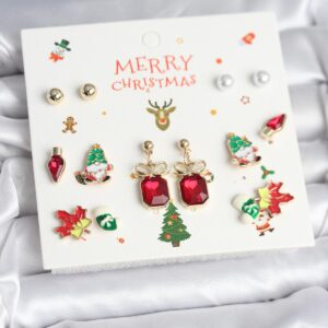 Tegan 8 Çift Yılbaşı Temalı Kadın Küpe TG27BKP11398