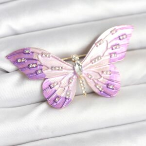 Tegan Lila Renk Kelebek Model Broş TG27BR465
