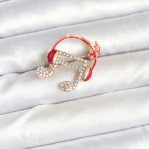 Tegan Kulaklıklı Nota Model Broş TG27BR467