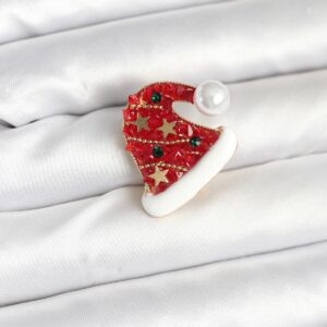 Tegan Kırmızı Şapka Model Yılbaşı Temalı Broş TG27BR475