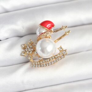 Tegan Kızaklı Kardan Adam Model Yılbaşı Temalı Broş TG27BR477