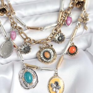 Tegan Pirinç Otantik Kolye Seti TG27BKO10722