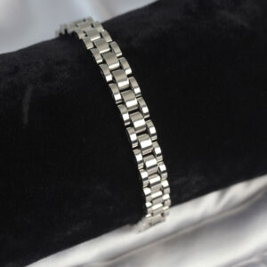 Tegan 316L Çelik Gümüş Renk 7 mm Kalınlık Erkek Bileklik TG27EB3765