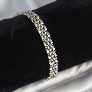 Tegan 316L Çelik 7 mm Kalınlıkta Gümüş Renkli Erkek Bileklik TG27EB3768