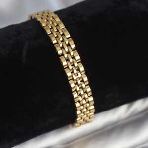 Tegan 316L Çelik 9 mm Kalınlıkta Gold Renkli Erkek Bileklik TG27EB3773