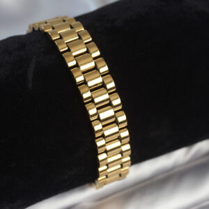 Tegan 316L Çelik Gold Renk 12 mm Kalınlık Erkek Bileklik TG27EB3776