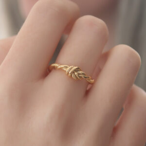 Tegan Gold Renk Halat Düğüm Model Kadın Yüzük TG27BYK2416