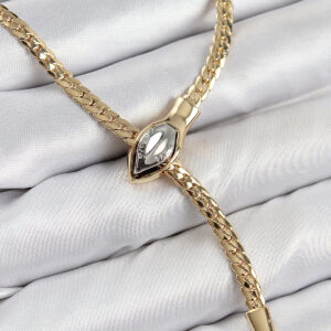 Tegan Pirinç Asansörlü Yılan Model Gold Renk Kadın Kolye TG27BKO10433