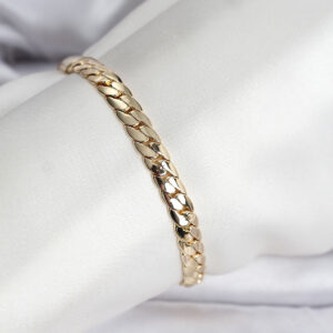 Tegan 14K Gold Renk Kaplama Ezme Zincir Model Kadın Bileklik TG27BB8116