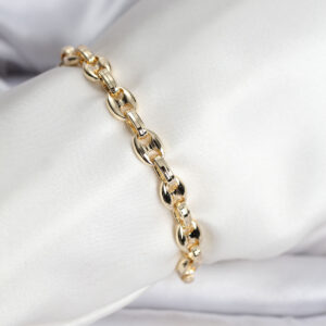 Tegan 14K Gold Renk Kaplama Kahve Çekirdeği Model CM Kadın Bileklik TG27BB8119