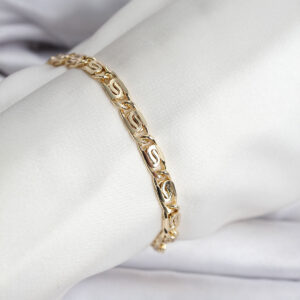 Tegan 14K Gold Renk Kaplama Zincir Model CM Kadın Bileklik TG27BB8134