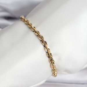 Tegan 14K Gold Renk Kaplama Burgu Zincir Model CM Kadın Bileklik TG27BB8135