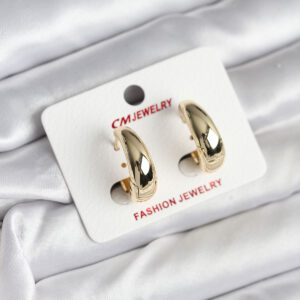 Tegan 14K Gold Renk Kaplama Halka CM Kadın Küpe TG27BKP11430