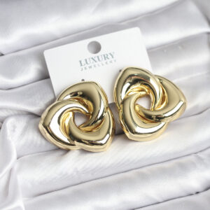 Tegan Pirinç Gold Renk Geometrik Vintage Kadın Küpe TG27BKP11437