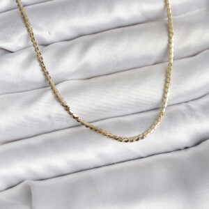 Tegan 14K Gold Renk Kaplama Ezme Zincir Model CM Kadın Kolye TG27BKO10733