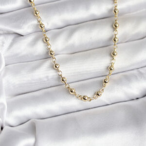 Tegan 14K Gold Renk Kaplama Topçuklu Zincir Model CM Kadın Kolye TG27BKO10736