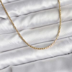 Tegan 14K Gold Renk Kaplama İnce Zincir Model CM Kadın Kolye TG27BKO10741