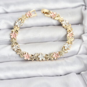 Tegan Lotus Model Pirinç Gold ve Pembe Renk Kadın Bileklik TG27BB8146