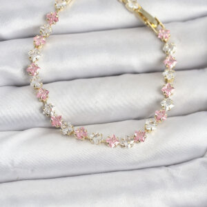 Tegan Kare Zirkon Taşlı Gold Renk Kadın Bileklik TG27BB8148