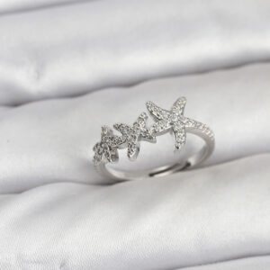 Tegan Pirinç Yıldız Model Gümüş Renk Kadın Yüzük TG27BYK3916