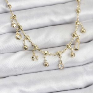 Tegan 316L Çelik Zincir Gold Renk Kolye TG27BKO10784