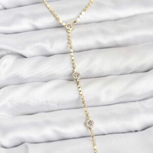 Tegan 316L Çelik Gold Renk Ezme Zincir Model Y Kadın Kolye TG27BKO10790