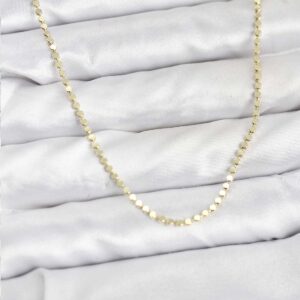 Tegan 316L Çelik Gold Renk İnce Ezme Zincir Kadın Kolye TG27BKO10791