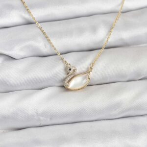 Tegan Pirinç Gold Renk Kuğu Model Kadın Kolye TG27BKO10798