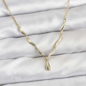 Tegan Pirinç Gold Renk Damla Model Kadın Kolye TG27BKO10800