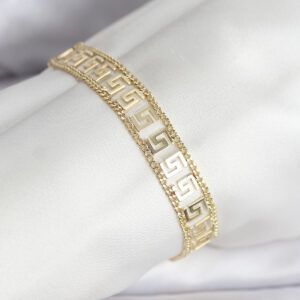 Tegan 316L Çelik Gold Renk Labirent Model Kadın Bileklik TG27BB8158