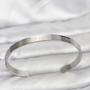 Tegan 316L Çelik Gümüş Renk Ayetel Kürsi Yazılı Bileklik TG27BB8163