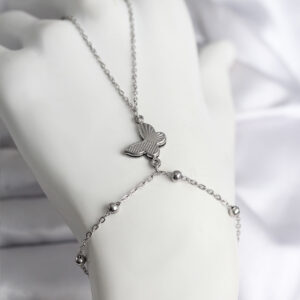 Tegan 316L Çelik Gümüş Renk Kelebek Model Kadın Şahmeran TG27SN733