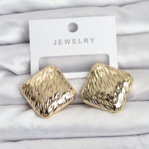 Tegan 316L Çelik Gold Renk Kare Vintage Kadın Küpe TG27BKP11504