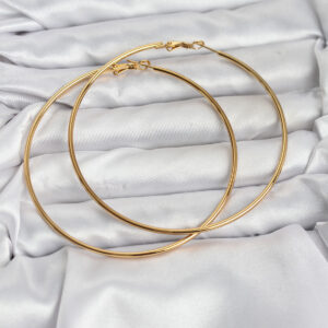 Tegan 316L Çelik Gold Renk 75 mm Halka Küpe TG27BKP11510