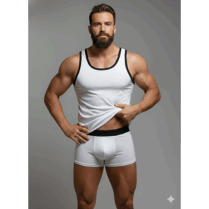 Erkek Beyaz Tank Top Boxer Takım